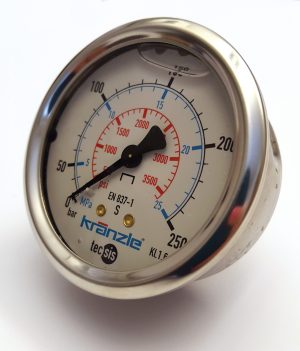 MANOMETER 1/4" 250BAR 63MM BAK