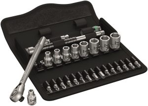WERA spärrnyckelsats 1/4″ (Typ: Push 76T)