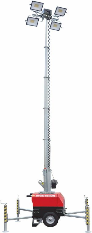 Belysningsmast Med Astrour 4X200W – 7 Meter