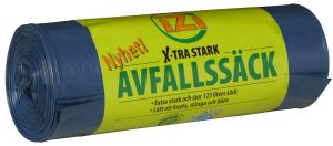 SOPSÄCK IZI MED KNYTHANDTAG PLAST BLÅ 125L