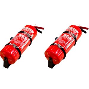 Brandsläckare 6KG 2 St + 2 St Hållare