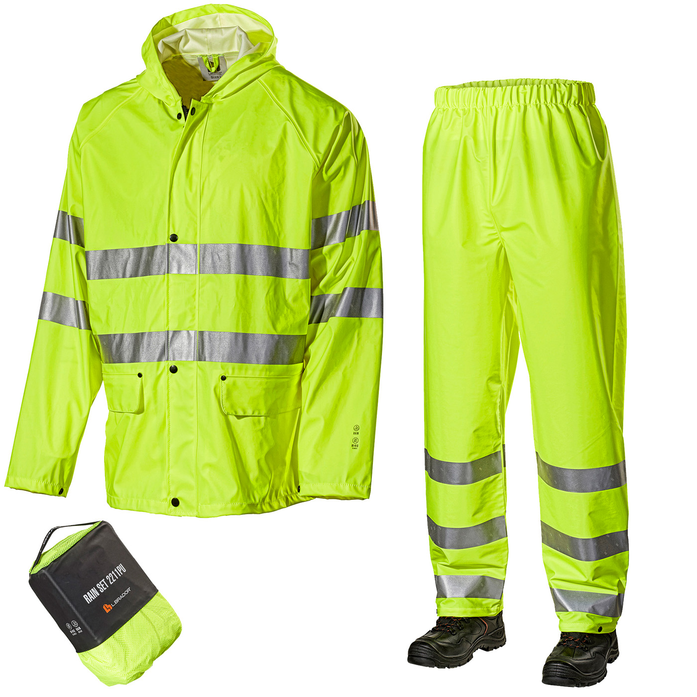 Regnställ L.Brador 2211PU Hivis