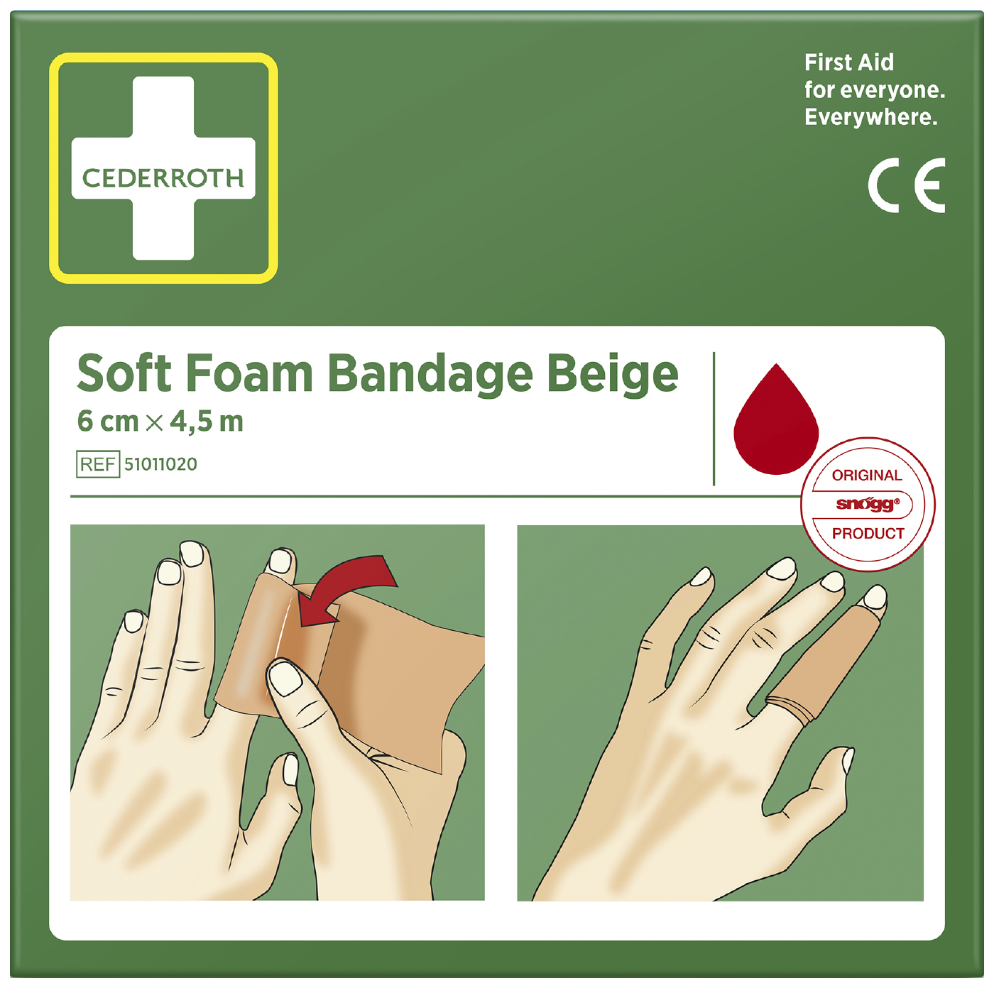 Förband Cederroth Soft Foam Bandage 6 cm x 4,5 m